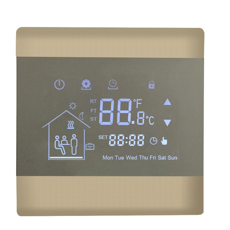 AC230V 50/60HZ Wireless Central Heating Thermostat Wall Mounted NTC Sensor