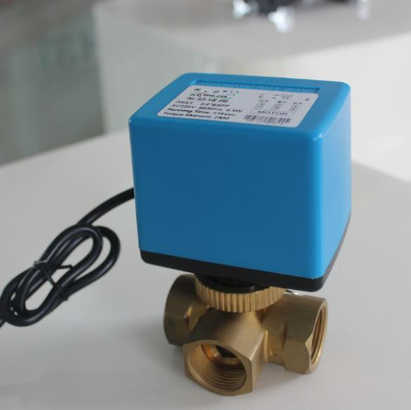 50/60Hz Fan Coil Electric Ball Valve / Electric Actuated Water Valves Medium Pressure