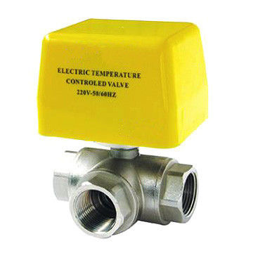 Brass Electric Motor Operated Ball Valve IP55 High Flow Capability