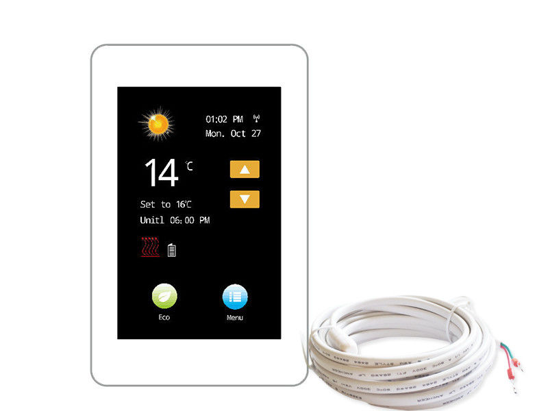 Intelligent WIFI Touch Screen Thermostat Programmable For Home , PC Housing Material