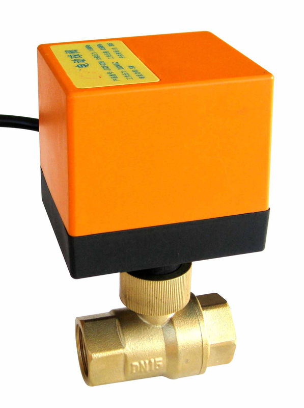 2 Way DN15 Electric Ball Valve Motor Operated For Cool / Heat Water System , 230VAC Power