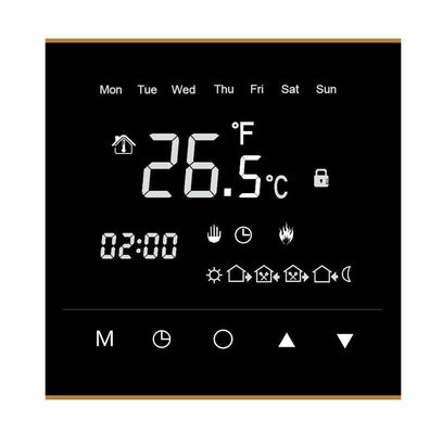 China IP20 Wifi Room Thermostat , Touch Screen Room Thermostat 86mm X 86mm X11mm supplier