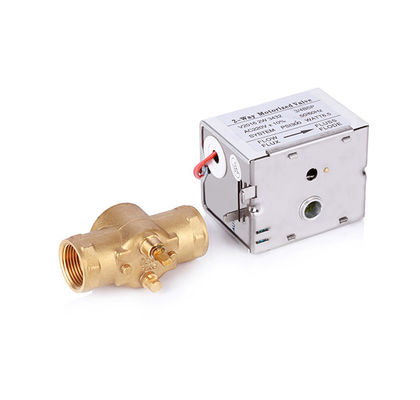 Spring Return Motorized Zone Valve Forged Brass For Domestic Heating System