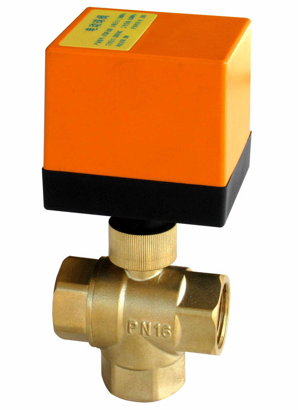 Professional Multiport Electric Ball Valve 50Hz No Leakage With Brass Material