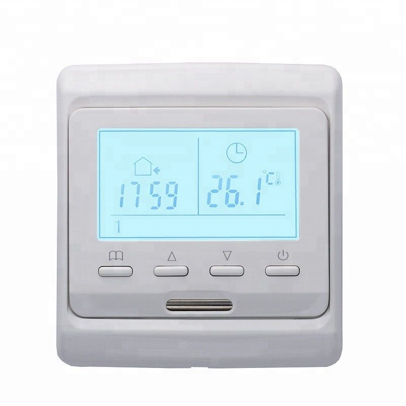 86*90*43mm White heated floor thermostat with NTC sensor